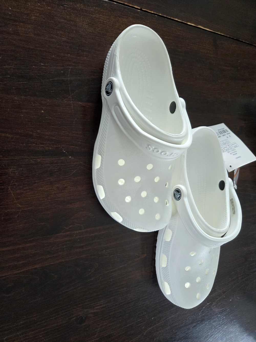 NWT Womens 7 Mens 9 CROCS White - Picture 3 of 11